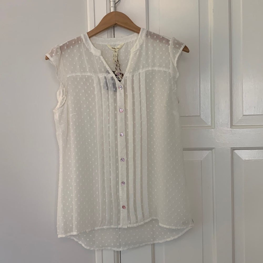 *NWT* Matilda Jane White Cresting Wave Top
